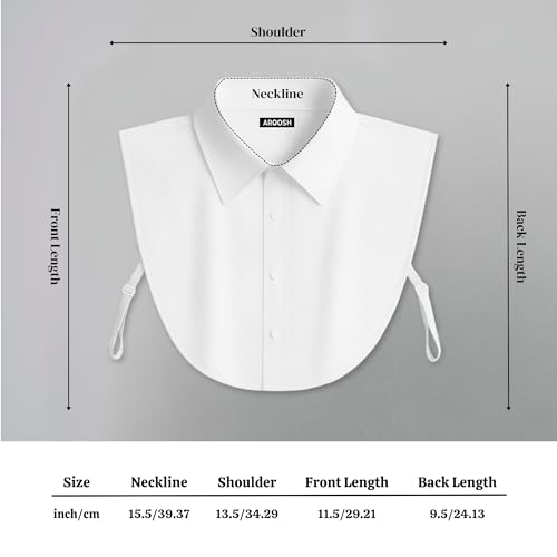 Fake Collar Detachable Dickey Collar for Women & Girls | White Half Shirt Faux Collar for Sweaters, Dresses, & Blouses | Peter Pan False Dicky Collar for a Polished Look3