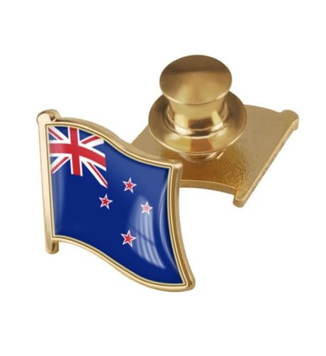 Image of vmcoatdu Country Flag Backs Locking Pin Keepers Locking Clasp Pin Badge International Travel Brooch Metal Alloy Souvenir Pin 0.75x0.7 Inch Small Pin