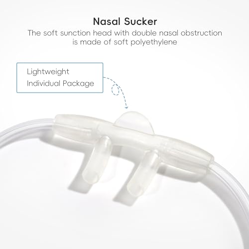Image of 7 Foot Green Nasal Cannulas for Oxygen, Standard Kink Resistant Cannula Nasal Tubing for 0xygen - 40 Pack Oxygen Cannula with 2 Pairs Ear Cusions
