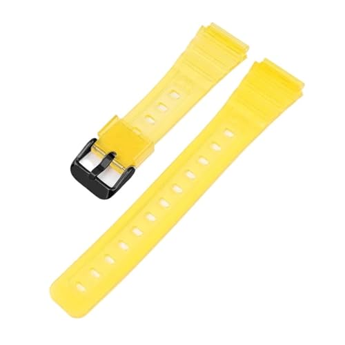 LYBELIRH Casio F91W F-84 F-105 108 A158 A168 AE1200 AE1300 Ήo[Xgbv Y fB[X jo[T TPU pvoh 18mm(Yellow black)