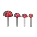 Produktbild Uctop Store Hohlkehlfräser mit abgerundeter Hartmetall-Spitze, 4 Stück, 6 mm-Schaft, für Holzbearbeitung