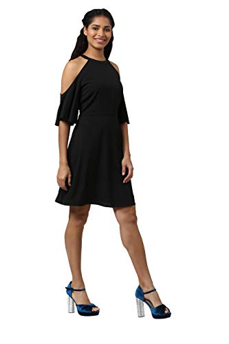Image of Harpa Women's Polyester Fit and Flare Knee-Length Dress Pack of 1