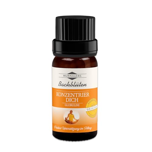 Murnauers Bachblüten Konzentrier Dich Globulini 3 x 10 g | Achtsamkeit und Inspiration| Mit Original Bachblüten nach Edward Bach aus England|Hergestellt in Deuschland