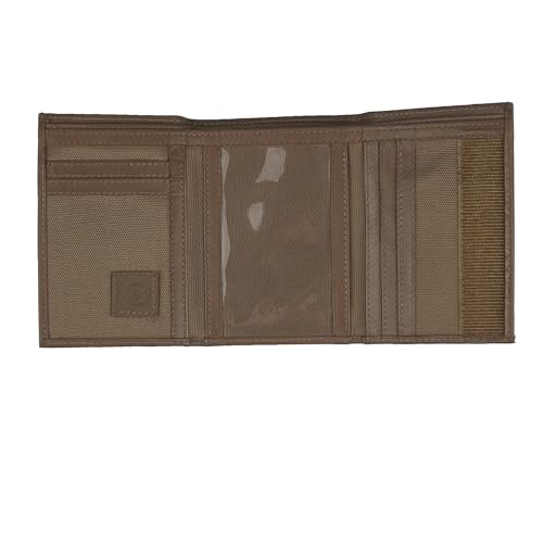 Image of Sprocket Men's Nylon Trifold Wallet with Leather Trim and ID Window (Coyote Brown)