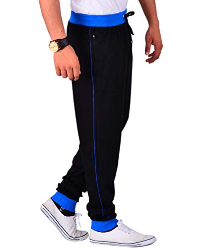Image of VEGO Men's Black Cotton Track Pant