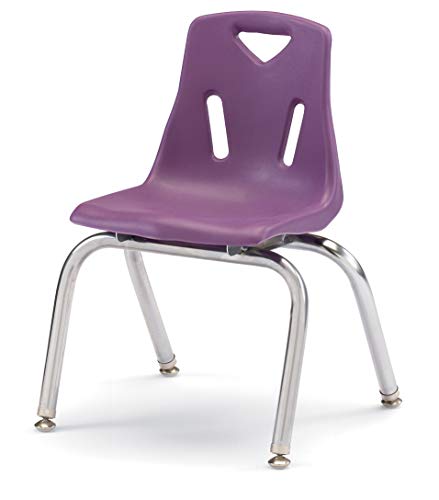 Image of Jonti-Craft Berries 8144JC1004 Stacking Chair with Chrome-Plated Legs, 14 inch Height, Purple