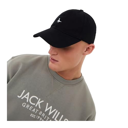 Jack Wills Mens Enfield Classic Logo Cap Black One Size