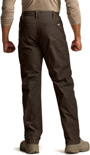 Image of CQR Men's Flex Stretch Tactical Pants, Water Resistant Ripstop Cargo Pants, Lightweight EDC Outdoor Work Hiking Pants