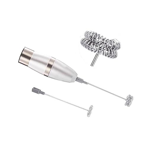 Double-layer Electric Frother Handheld Stainless Steel Drink Mixer for Coffee Latte Cappuccino Hot Chocolate Ergonomic Design to