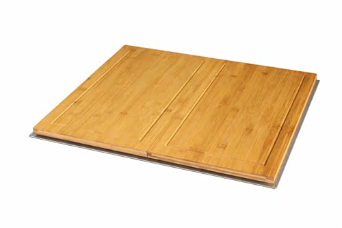 Lot de 2 couvre-plaques / planches à découper en bambou 50 x 28 cm