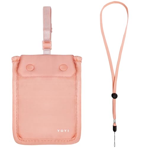 Image of YOYI YOYI Bra Wallet with Hidden Money Pouch & Secret Stash Pocket, Includes Neck Strap,RFID Blocking fabric for Secure Storage of Cash, Cards, & Valuables - Ideal for Travel & Daily Use