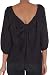 Humble Chic Bow Back Blouse - Long Sleeve Chiffon Top Backless Tunic Shirt, Black LARGE