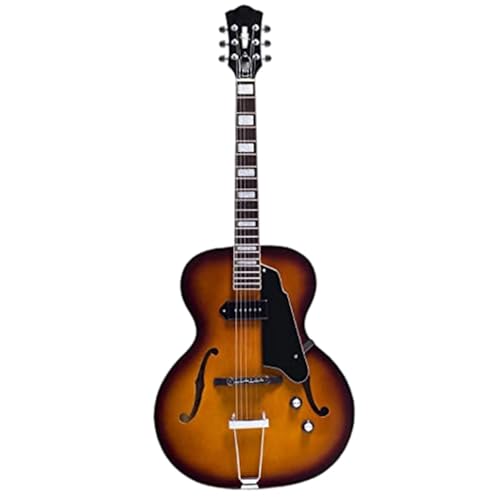 Guitare Électrique Jazz en Érable Massif avec Micro P90 et Finition Sunburst Élégante