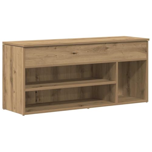 Zapatero de roble Artisan con asiento moderno y acabado de madera premium 2