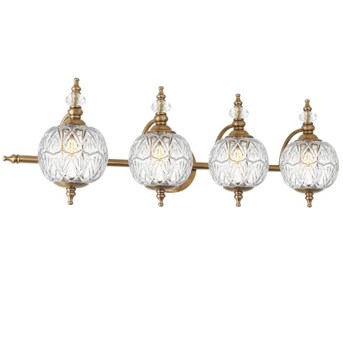 Ditoon Brushed Gold Bathroom Vanity Light Fixture Vintage Style -