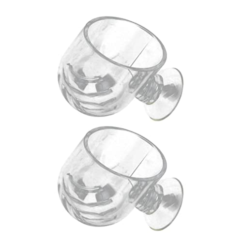 Yardwe 2 Pcs Alimentador de Peixe Acrílico Aquário de Camarão Alimentador de Peixes Tacos de Aliment
