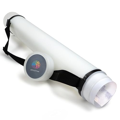 OfficeTree Posterrolle A0 Weiß 60-100 cm verstellbar inkl...