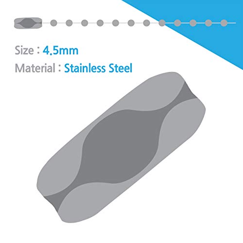 image for SBC Ball Chain Connectors #10 – 20 Pack, Fits 4.5mm Bead Chains, Sta