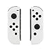eXtremeRate Soft Touch Grip White Joycon Handheld Controller Housing with Full Set Buttons, DIY Replacement Shell Case for Nintendo Switch Joy-Con - Console Shell NOT Included