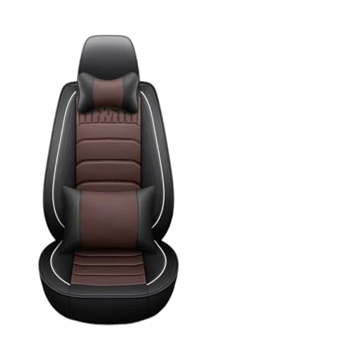 Housse de siège de voiture en cuir PU premium élégance Black Coffee pour Kia Ceed