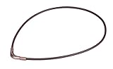 Phiten Rakuwa Titanium Necklace X100 Chopper Model Sports Care Designed in JAPAN [Japan Import] (Brown, 15.7in(40cm))