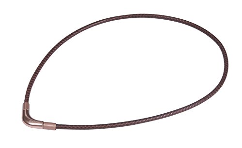 Phiten Rakuwa Titanium Necklace X100 Chopper Model Sports Care Designed in Japan [Japan Import] (Brown, 15.7in(40cm))