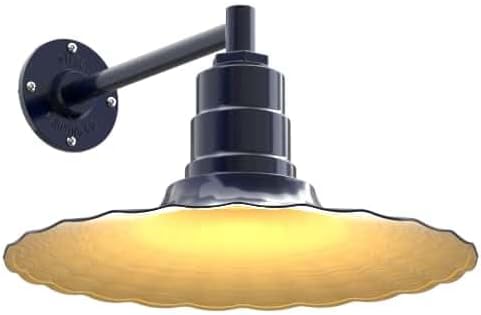 Miniatura 16 de Steel Lighting Co. Highland Park - Luz de granero | Montada en la pared al aire libre | Onda radial de 16 pulgadas | Cuello de cisne de 23 pulgadas