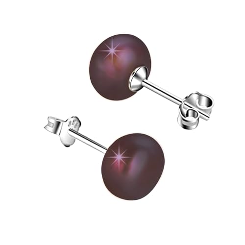 Fresh Water Pearl Earrings Set | Pure 925 Sterling Silver | High Lustre Real Pearl Studs| Gift Item for Women & Girls | 6 Month Warranty