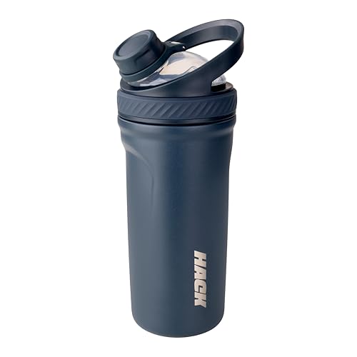 Image of Hack Athletics Premium Stainless Steel Insulated Shaker Bottles for Gym, Protein Shaker, Pre Workout Bottle, Water Bottle for Men and Women, BPA Free Material 100% Leakproof | 709ML (Blue)