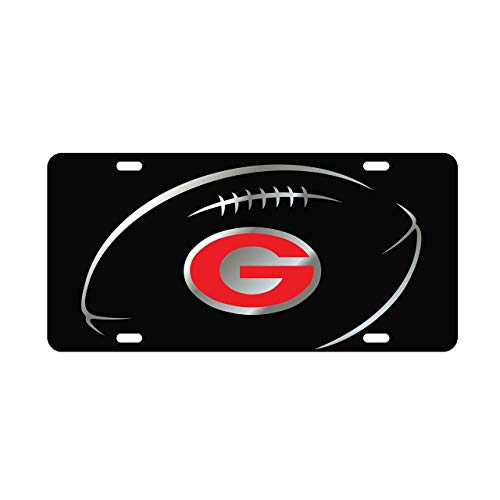 University of Georgia License Plates (04001) (04005) (04007) (04009) (04013) (04049) (04051) (04053) (Black Acrylic with Red/Mirror Acrylic Logo (04270))