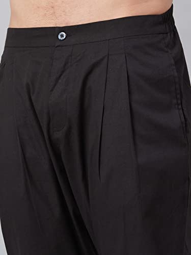Image of See Designs Men's Cotton Regular Fit Lounge Pyjama | Soft & Breathable Sleepwear | Elastic Waist with Drawstring | Side Pockets | White