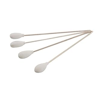 Foam Covered Cotton Swab, Wood Shaft, 100/Bag