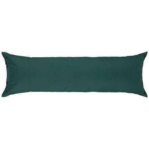 Hatteras Hammocks Green Long Hammock Pillow, Sunbrella Fabric, Hook & Loop Fasteners, Extra Wide Size, Handcrafted in The USA