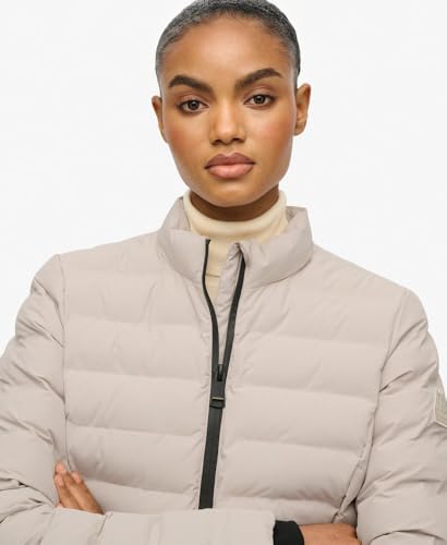 Superdry Para Mujer. W5011980A Chaqueta Acolchada City Fuji Beige (L), Casual, PoliéSter - 3