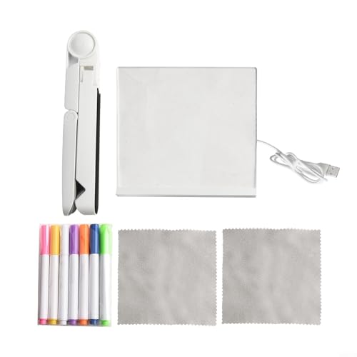 Niceminiwall Planche à dessin LED, avec lumière LED et 7 stylos de couleur, tableau d'affichage alimenté par USB, pour les occasions commerciales, mettez rapidement à jour vos messages ou œuvres d'art