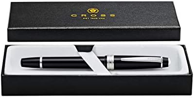 CROSS Bailey Light Glossy Black Resin Rollerball Pen INCL. Premium Gift Box - Refillable Medium Gel Ink Rollerball