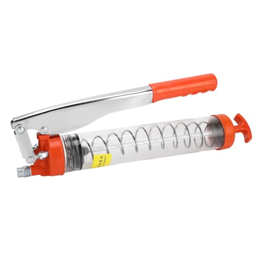 OUCRIY Kit de pistola de engrase 12000 PSI, alta presión, 600 cc, manual industrial, transparente