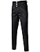 VATPAVE Herren-Hose, Gothic-Stil, Steampunk, viktorianische Hose, schwarz, Groß
