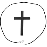 EPIGEIST Auto Rückspiegel Anhänger Kreuz aus Langlebigem Material Schwarze Auto Hängedekoration mit Praktischem Haken Universelles Rückspiegel Zubehör für Individuelle Autodekoration