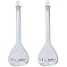 500ml Volumetric Flask, 3.3 Boro Glass, Class A, Ground Stopper, Karter Scientific 213W7 (Pack of 2)