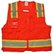 M DIAMOND M High Visibility Safety Vest, Standard, Polyester Mesh Fabric, Orange, Front Zipper Closure, Each (Medium)