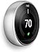 Google Nest Learning Thermostat - Programmable Smart Thermostat for Home - 3rd Generation Nest Thermostat - Compatible with Alexa - Stainless Steel (Renewed)