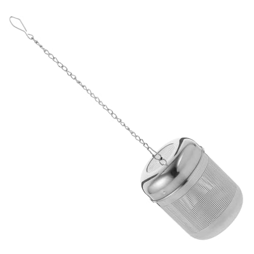 STOBAZA Colador de Especias de Acero Inoxidable Filtro de Té con Malla Fina para Cocina Bola Pequeña con Cadena para Infusión Sopa y Hierbas Resistente y Fácil de Limpiar