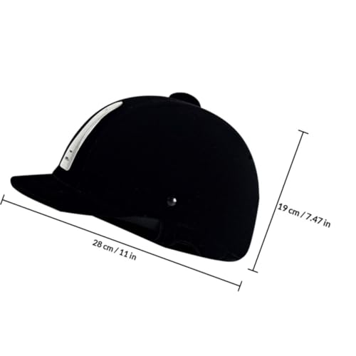 Casco de equitación de terciopelo Alasum casco hípica negro protector ABS 2