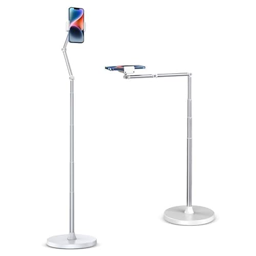 Overhead Phone Mount Floor Phone Holder Stand, Tripod for Recording