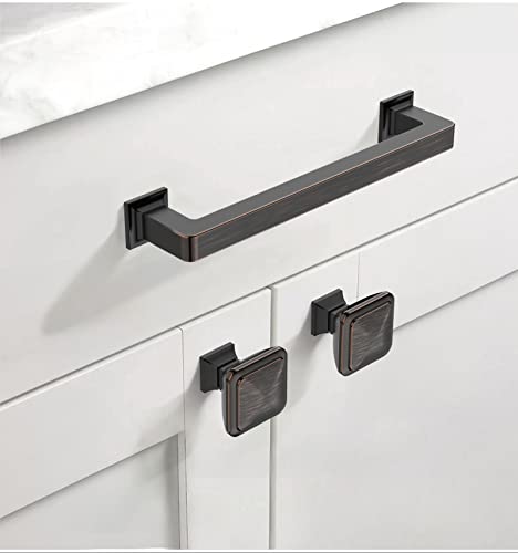 Asidrama 10 Pack 5 inch Oil Rubbed Bronze Kitchen Cabinet Handles — view 3