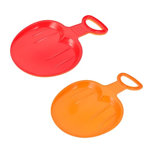 MUELODSIC 2er-Pack Kinder Schneerutscher Rot Orange