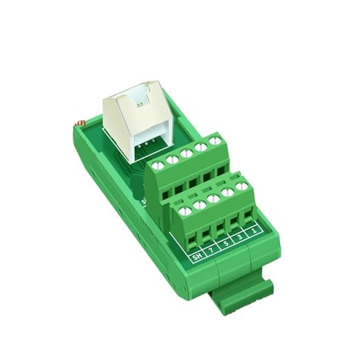 Bornier femelle RJ45 rail DIN carte de dérivation à vis 45 degrés