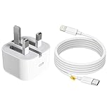 iPhone 14 13 12 11 Charger Fast Charge,20W Apple Fold USB-C Power Adapter Plug and Lightening Cable for i Phone 14 Plus 14 Pro Max 12 Pro XS XR 8,iPad 7th 8th 9th 2021,1M PD Charging lead with Head