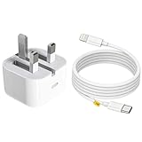 iPad Charger Fast Charge,20W Apple L ightning Cable and Plug Fold USB C Power Adapter for Pro 9.7 10.5 12.9 inch 2nd Generation/Air 3rd/Mini 4 5th Gen/Pad 6th 7th 8th 9th 10.2"(2017-2021)/iPhone 14-8